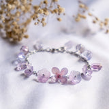Haru Hana Spring Flower Fantasy Purple #1 Handmade Bracelet Earring Set