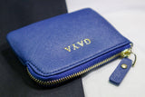 Personalized Saffiano Coin Pouch - Navy - Self Pick Up