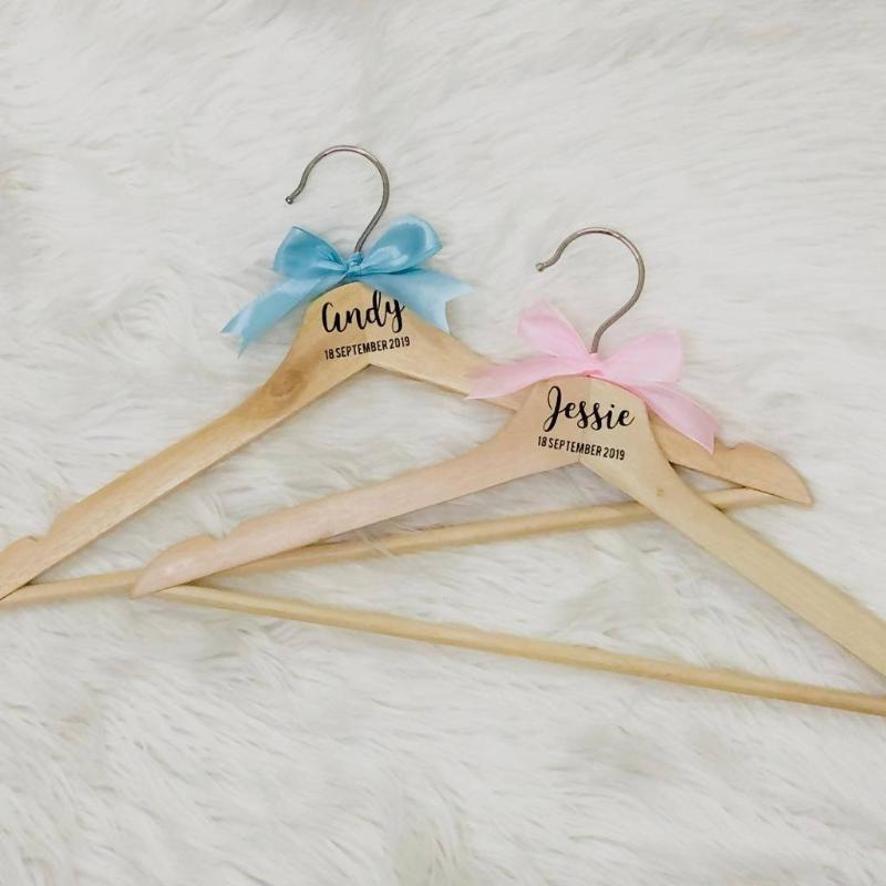Personalised Wooden Hanger for Couple/ Wedding Gift