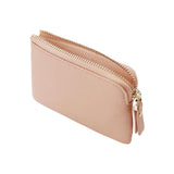 Personalized Saffiano Coin Pouch - Nude