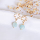 Lucky Clovers Amazonite Handmade Earring