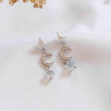 Star Moon Silver Handmade Earring