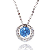 Kelvin Gems Multiway Blue Pendant Necklace Made With Swarovski Zirconia