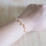 Effulgent Handmade Gold Bracelet #1 Leaf