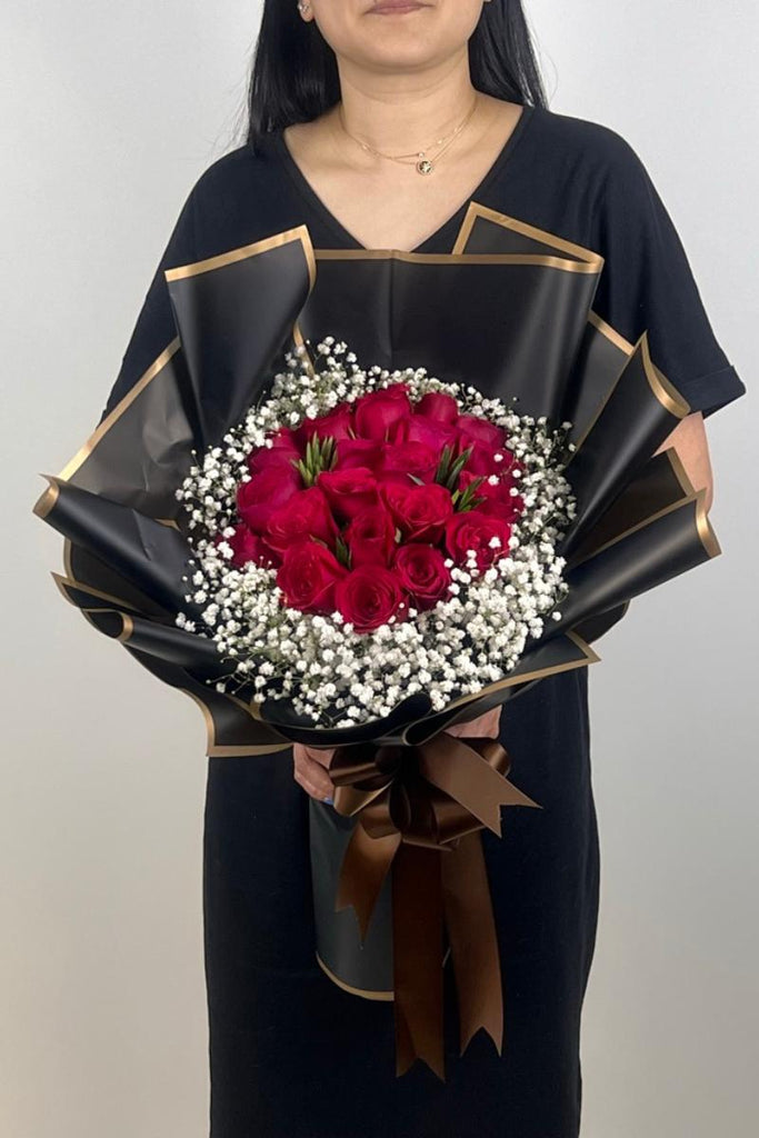 Lady in Red Flower Bouquet Giftr Singapore's Leading Online Gift Shop