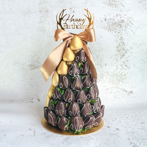 Gentlemanly Fresh Fruit Arrangement Strawberry Tower