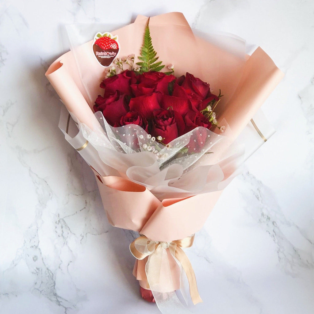 Rose Bouquet Fresh Flowers - Bright Vibes | Giftr - Singapore's Leading ...