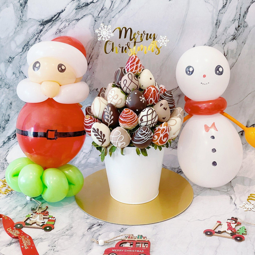 Santa & Snowman Christmas Balloon Sculpture Set