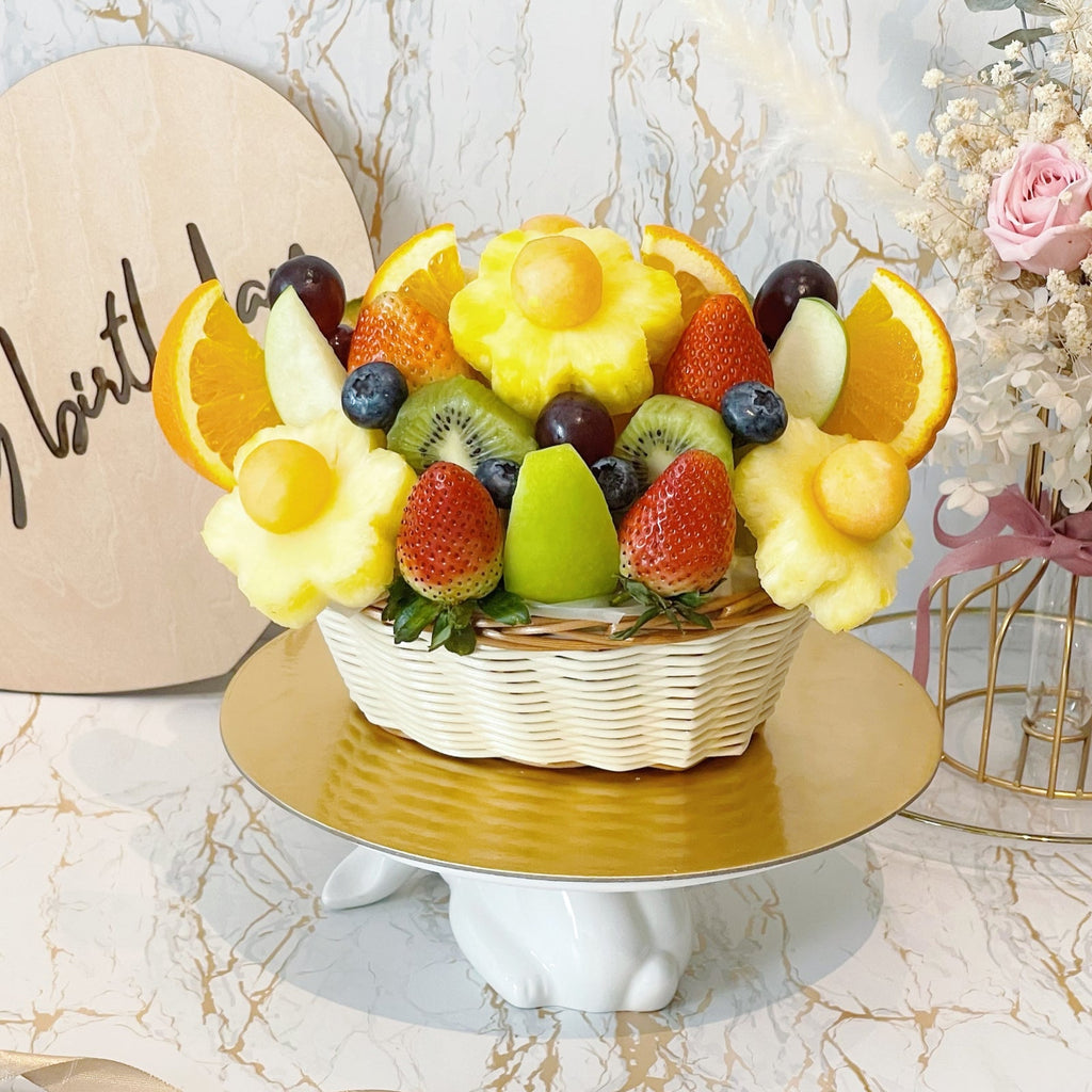 Happy Vibes - Mini Fruit Basket Singapore Fresh Fruit Arrangements