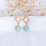 Lucky Clovers Amazonite Handmade Earring