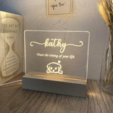 Personalized 3D Night Light with Wordings & Image