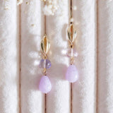 Candy Classy Purple Jade Handmade Earring