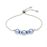 Kelvin Gems Luna Water Swarovski Crystal Pearl Adjustable Bracelet