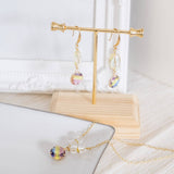 Rainbow Glass Pendant Set (Necklace and Earring)