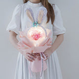 Nana Bunny Preserved Flower Bouquet with LED Light