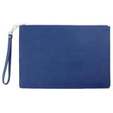 Personalized Large Saffiano Pouch - Navy
