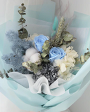 Preserved Rose Bouquet - Sky Blue