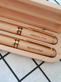 Personalized Wooden Pen Set (Double Pen)