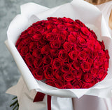 100 Red Roses Flower Bouquet