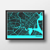 Singapore Downtown Map Print
