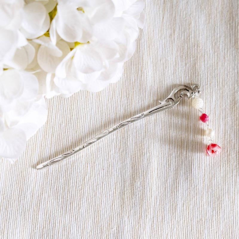 Modern Oriental #2 Yulan Magnolia Flower Hair Chopstick/Bookmark