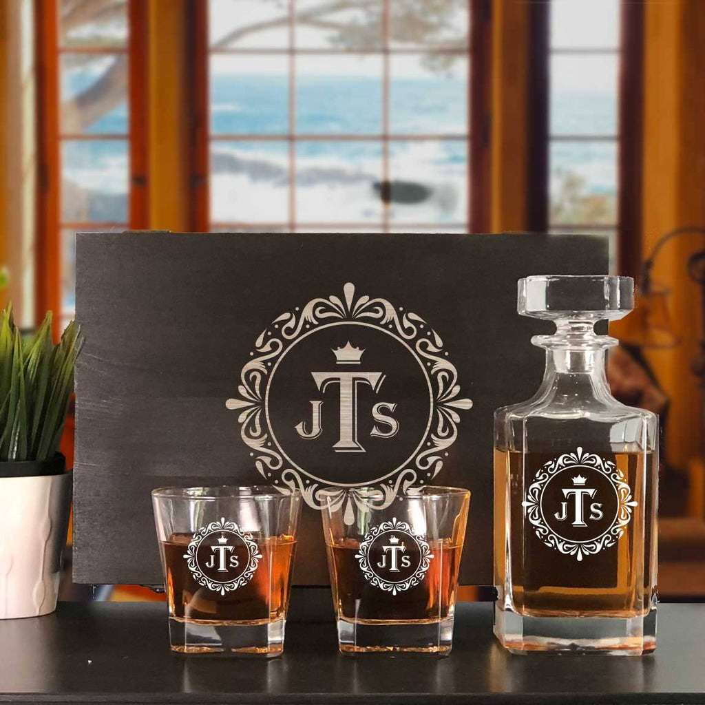 Personalized Whiskey Decanter Set (Design 5)