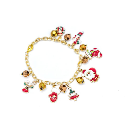 Golden Christmas Charm Bracelet  - Christmas 2025