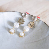 Lustrous Pearl Handmade Gold Earring
