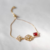 Oriental Paper Fan Flower Handmade Bracelet