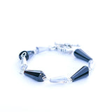 Black Silver Bracelet & Earring Set