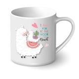 Personalised Mug Llamas I Love You to the Moon and Back