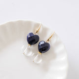 [Pure Gold Plated Series] Galaxy Blue Heart Earring