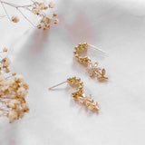 Springtime Golden Flower Gold Handmade Earring