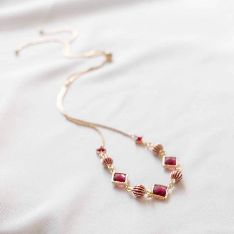 Elegant Red Adjustable Chain Handmade Bracelet