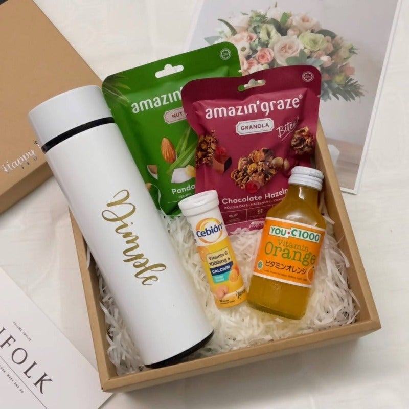 Personalised Care Box With Thermos and Vitamin C