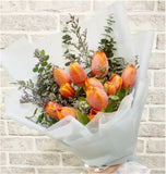 Fresh Flowers : Orange Tulips Bouquet